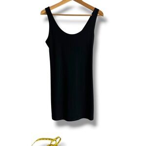 Sympli Womens Black Scoop Neck Sleeveless Tank Top Stretch Longline Size 10